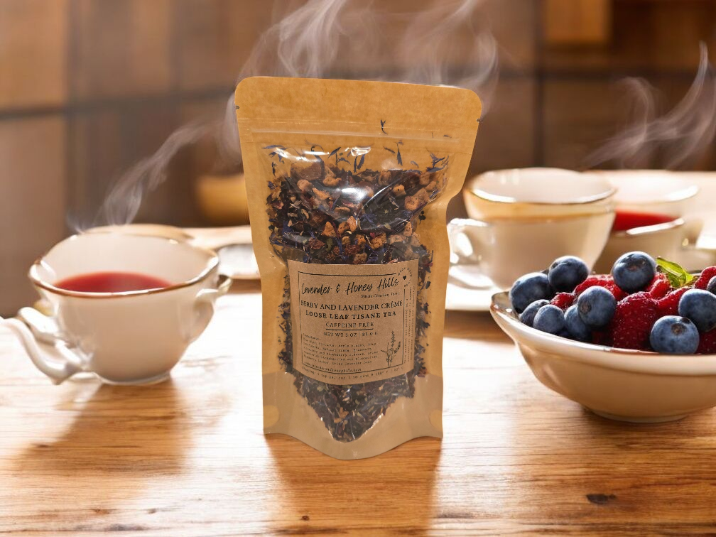 Berry and Lavender Crème - Loose Leaf Tisane Tea (2 sizes to choose from)
