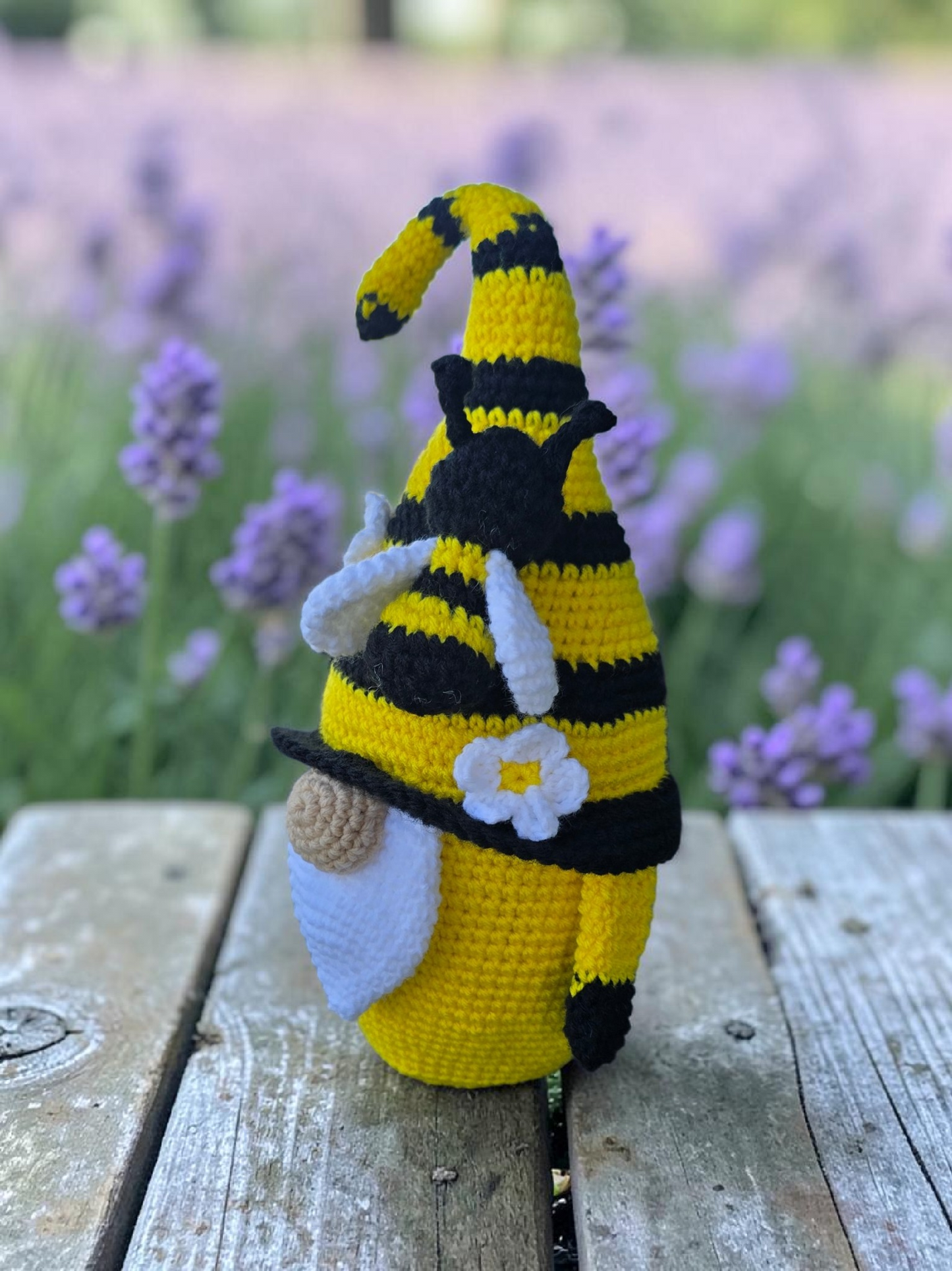Crocheted Gnome Bee Keeper