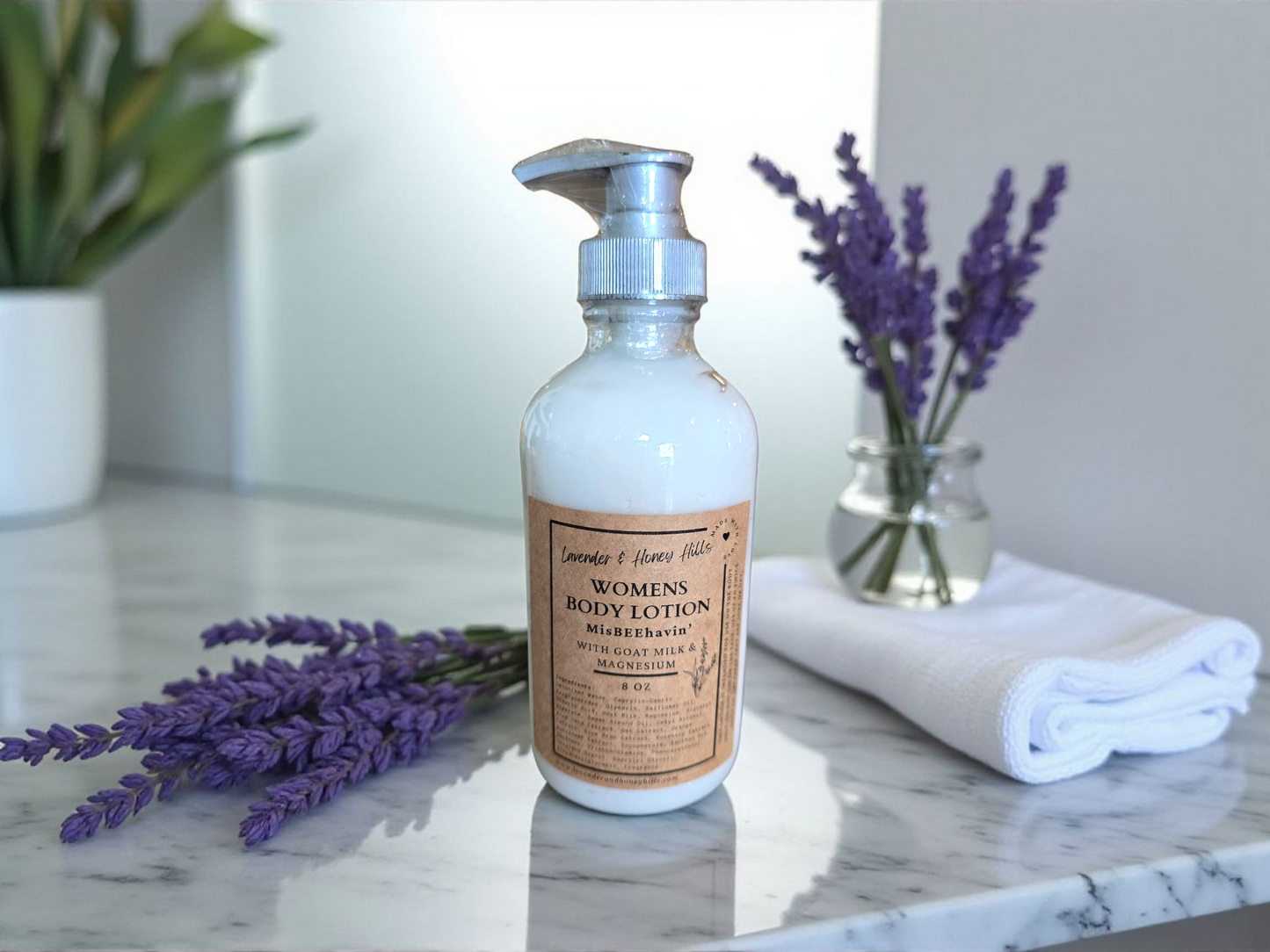 Women’s Goat Milk Magnesium Body Lotion (Unscented or 2 scents to choose from)