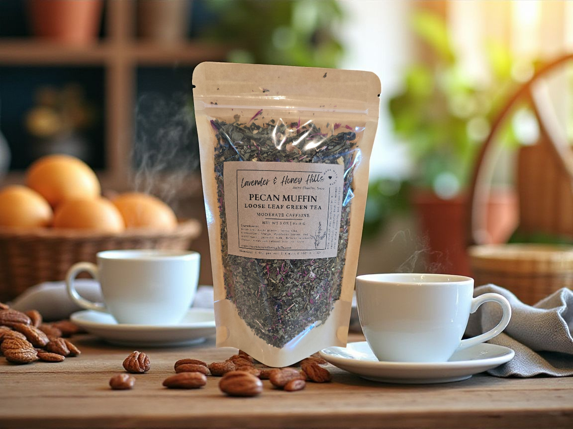 Pecan Muffin - Loose Leaf Green Tea (2 sizes to choose from)