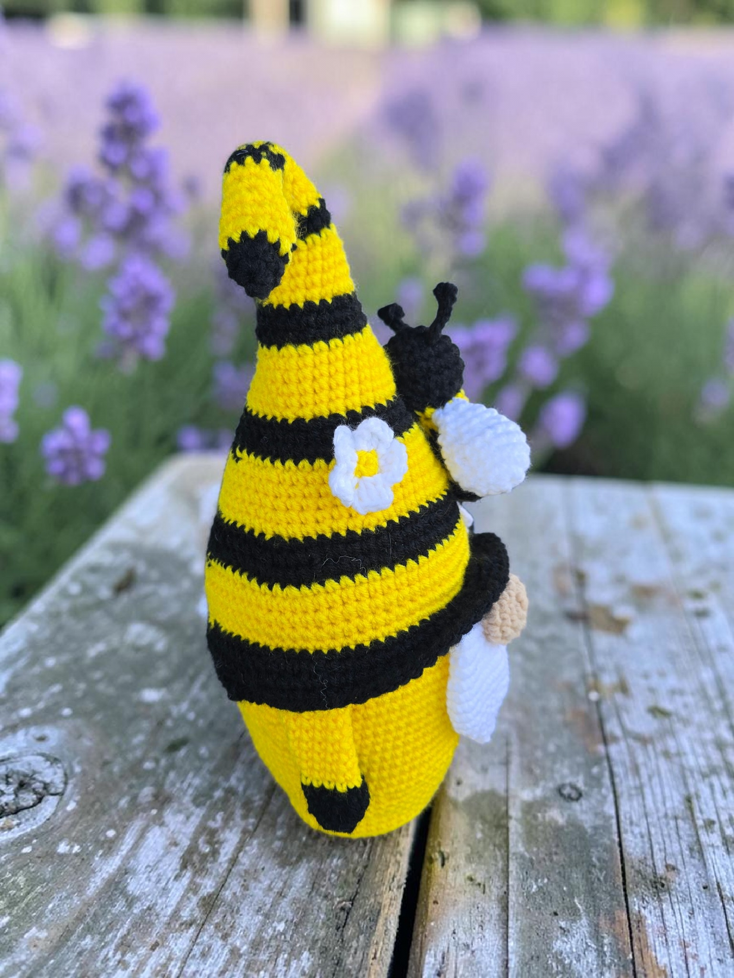 Crocheted Gnome Bee Keeper