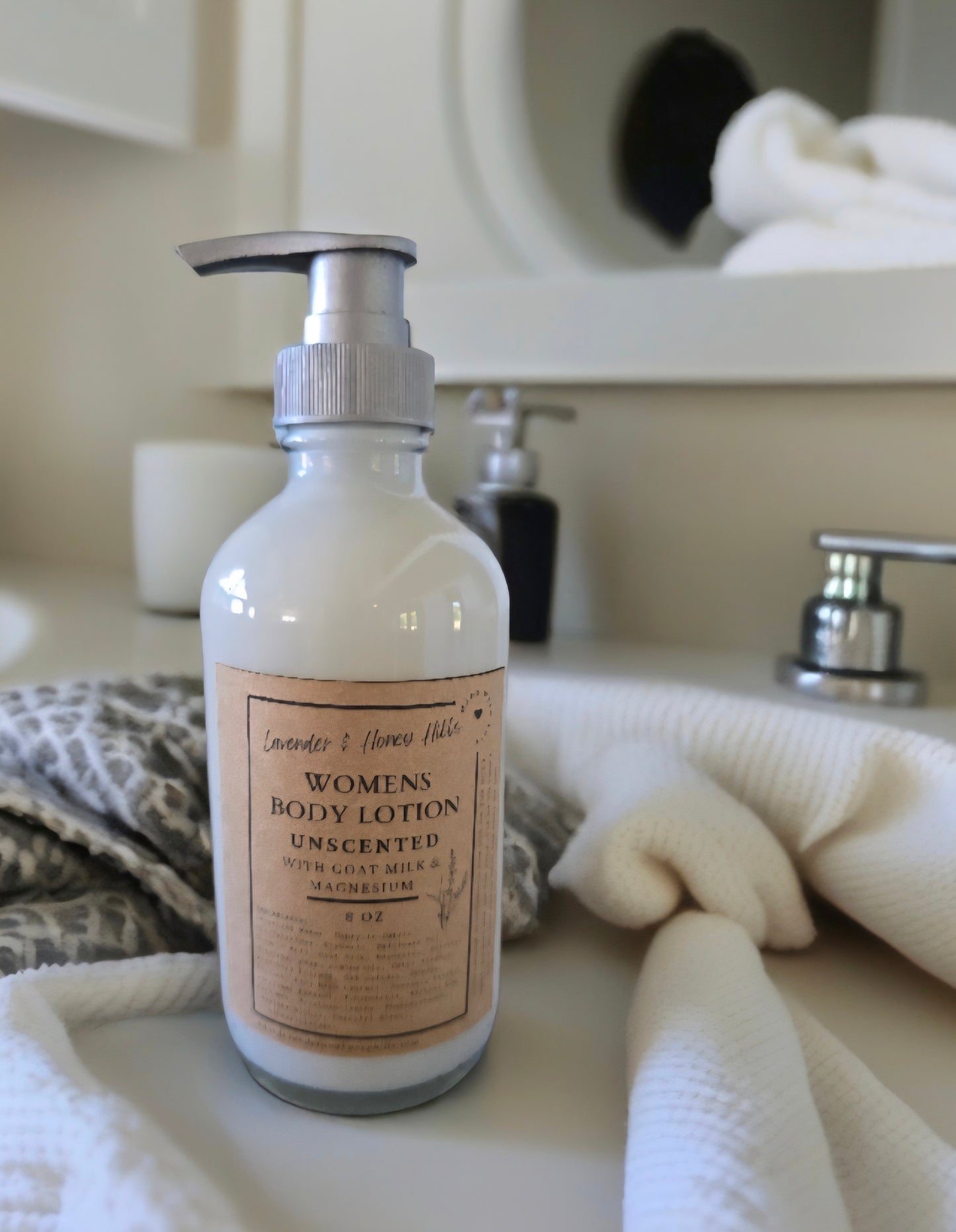 Women’s Goat Milk Magnesium Body Lotion (Unscented or 2 scents to choose from)