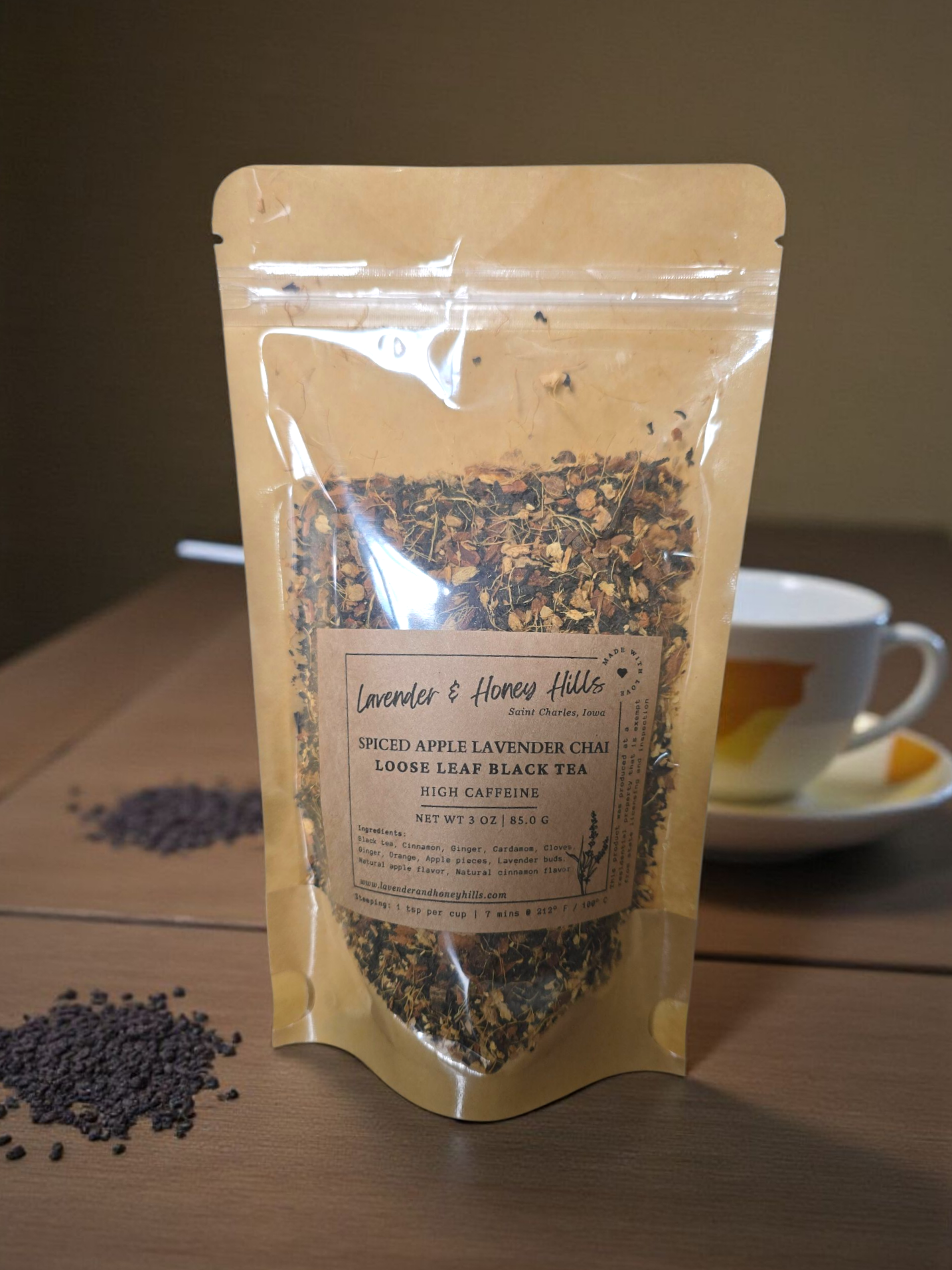 Spiced Apple Lavender Chai (Fall Seasonal) - Loose Leaf Black Tea (2 sizes to choose from)